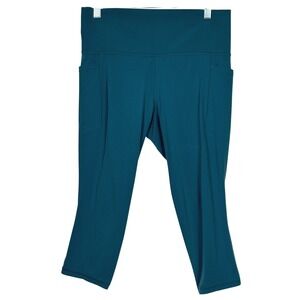 Athleta Teal Capri Leggings
